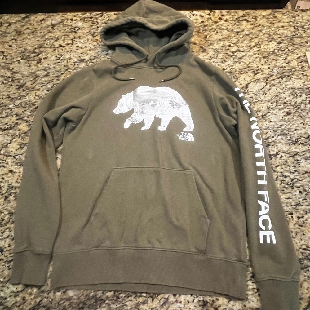 The North Face Mens California Bear Mountain Hoodie Olive‎ Green Small